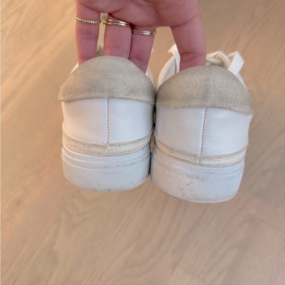All Saints Trish Suede Platform Trainers in Chalk White Size 10 - Picture 10 of 10